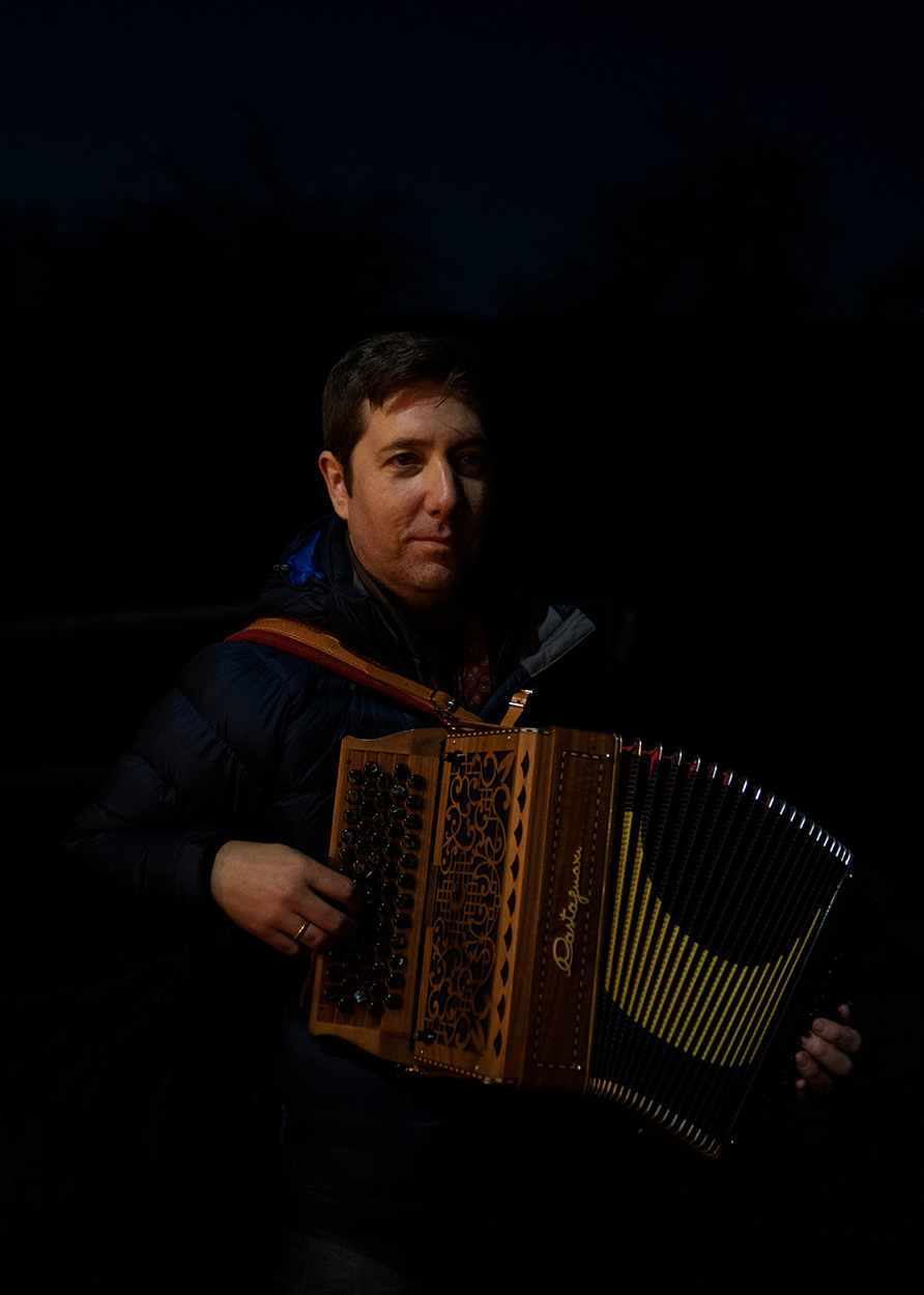 Jim Causley with accordion